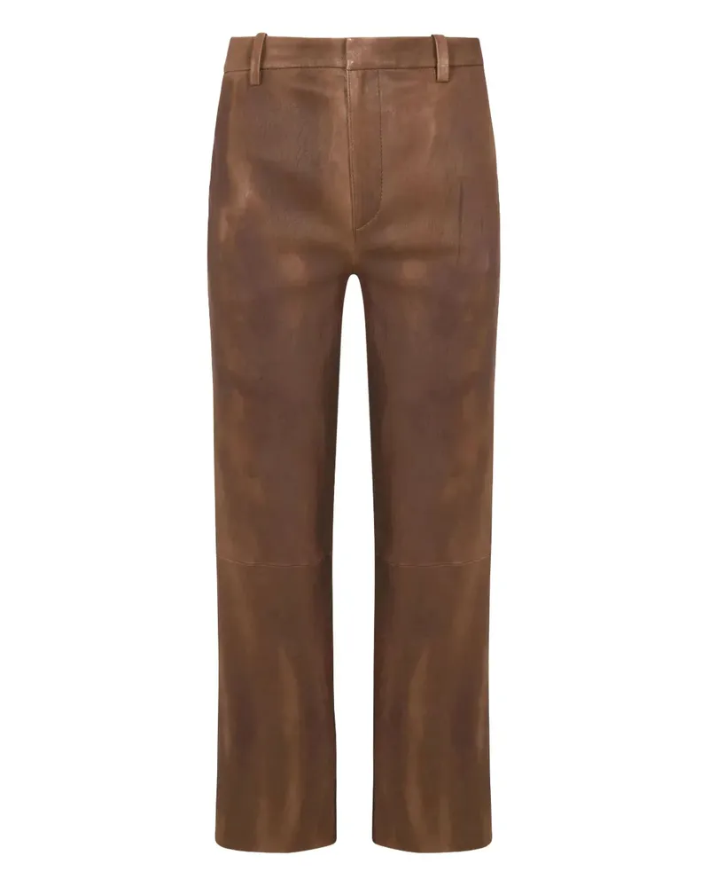 SPRWMN panelled-design leather trousers - Braun Braun