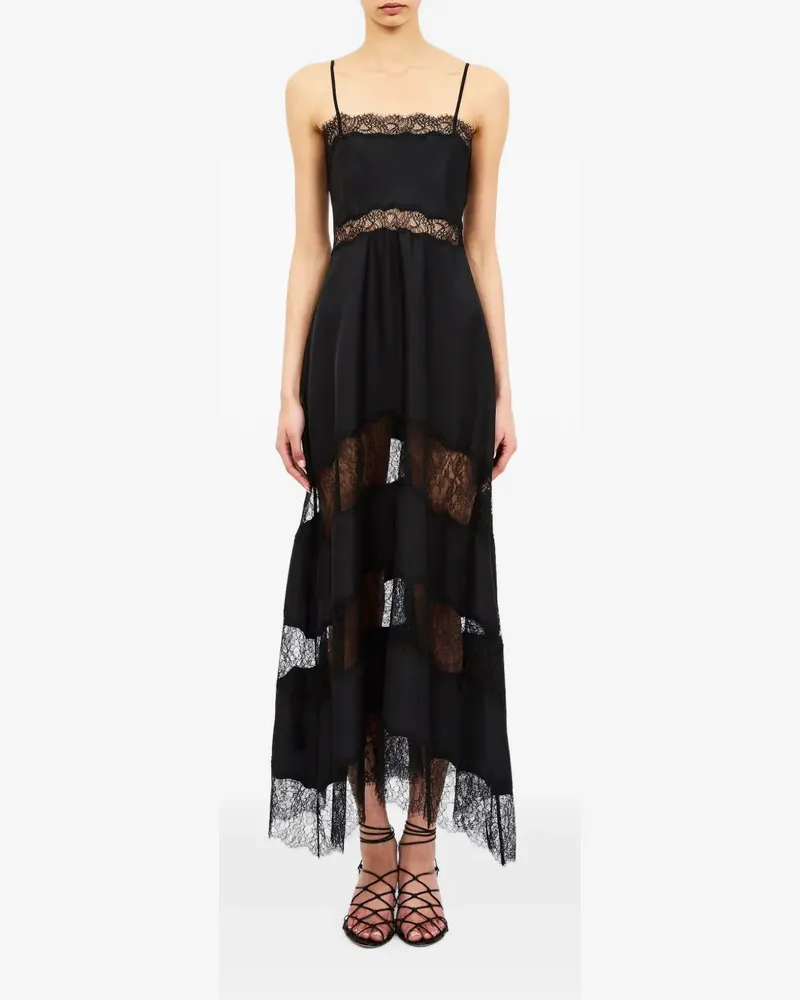 Ulla Johnson Asymmetrisches Coco Kleid - Schwarz Schwarz