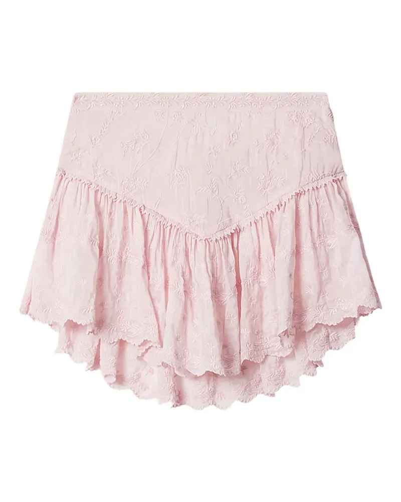 Isabel Marant x Zoelia gerüschter Rock mit Stickerei - Rosa Rosa