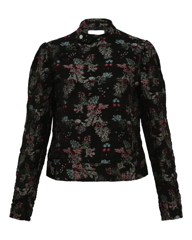 Noir Kei Ninomiya floral-jacquard jacket - Schwarz Schwarz