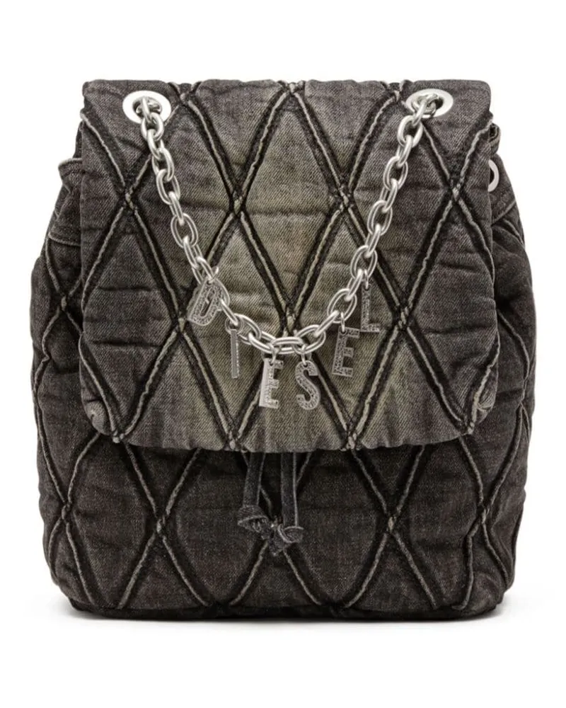 Diesel Kleiner Charm-D Rucksack - Grau Grau