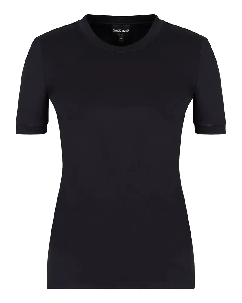 Giorgio Armani T-Shirt mit rundem Ausschnitt - Blau Blau