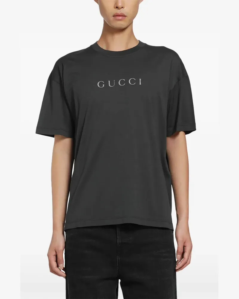 Gucci T-Shirt mit Logo-Print - Schwarz Schwarz