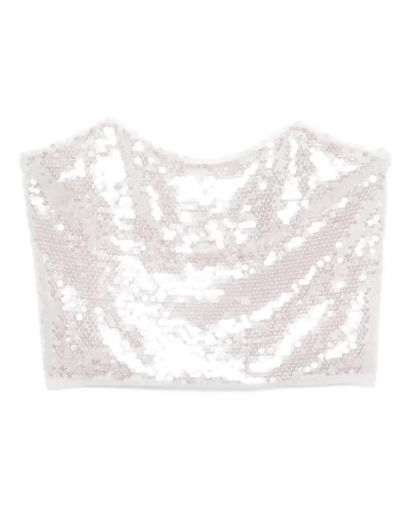 forte_forte sequin strap top - Silber Silber