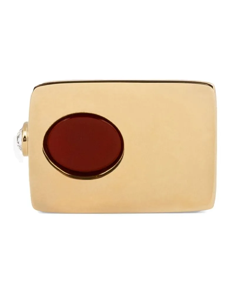 Dries van Noten Siegelring mit Schmucksteinen - Gold Gold