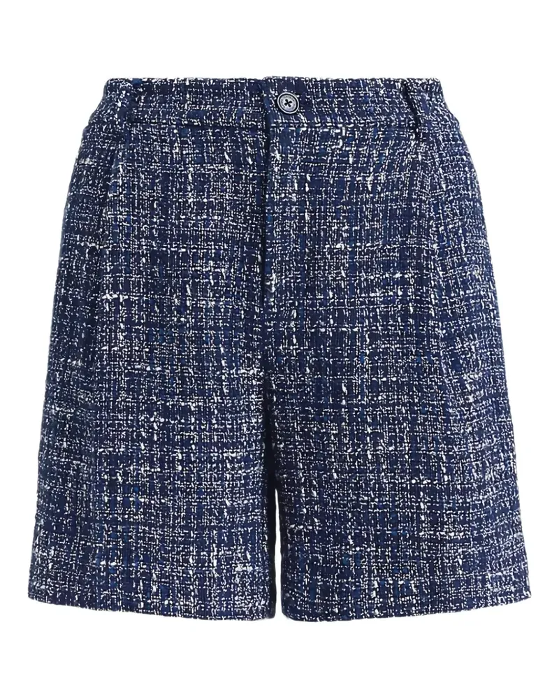 Ralph Lauren pleated bouclé shorts - Blau Blau