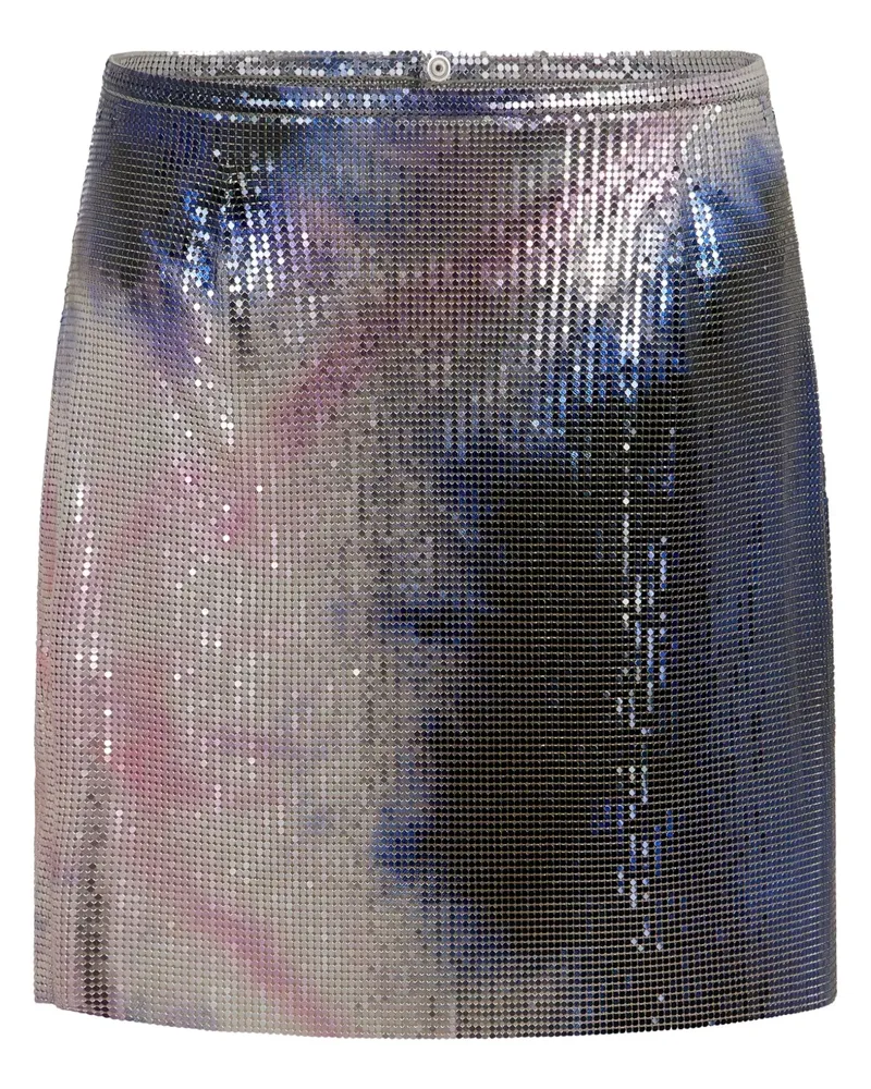 Paco Rabanne Minirock aus Mesh - Blau Blau