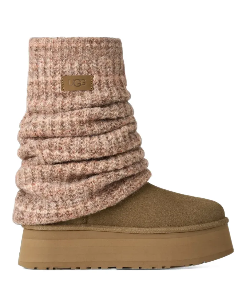 UGG Classic Mini Dippert Plateau-Stiefeletten - Nude Nude