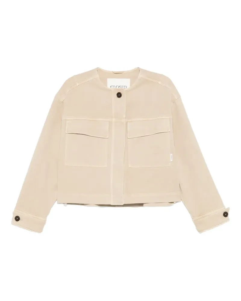 Closed button-up flap-pocket jacket - Nude Nude