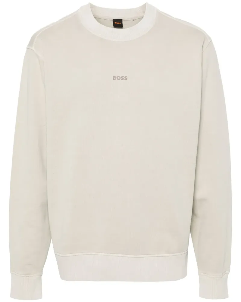 HUGO BOSS Sweatshirt mit Logo-Applikation - Nude Nude