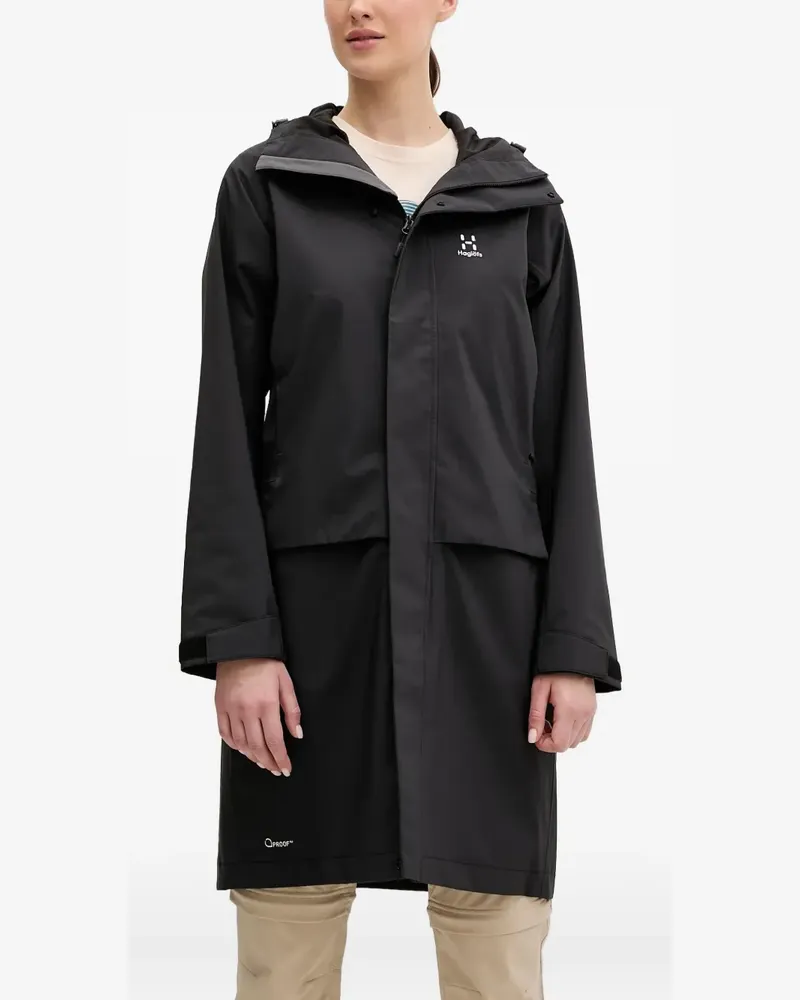 Haglöfs Aria hooded coat - Schwarz Schwarz