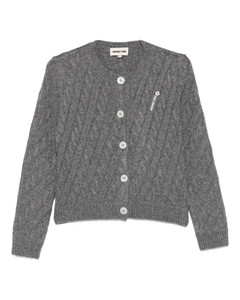 SHUSHU/TONG Cardigan mit Zopfmuster - Grau Grau