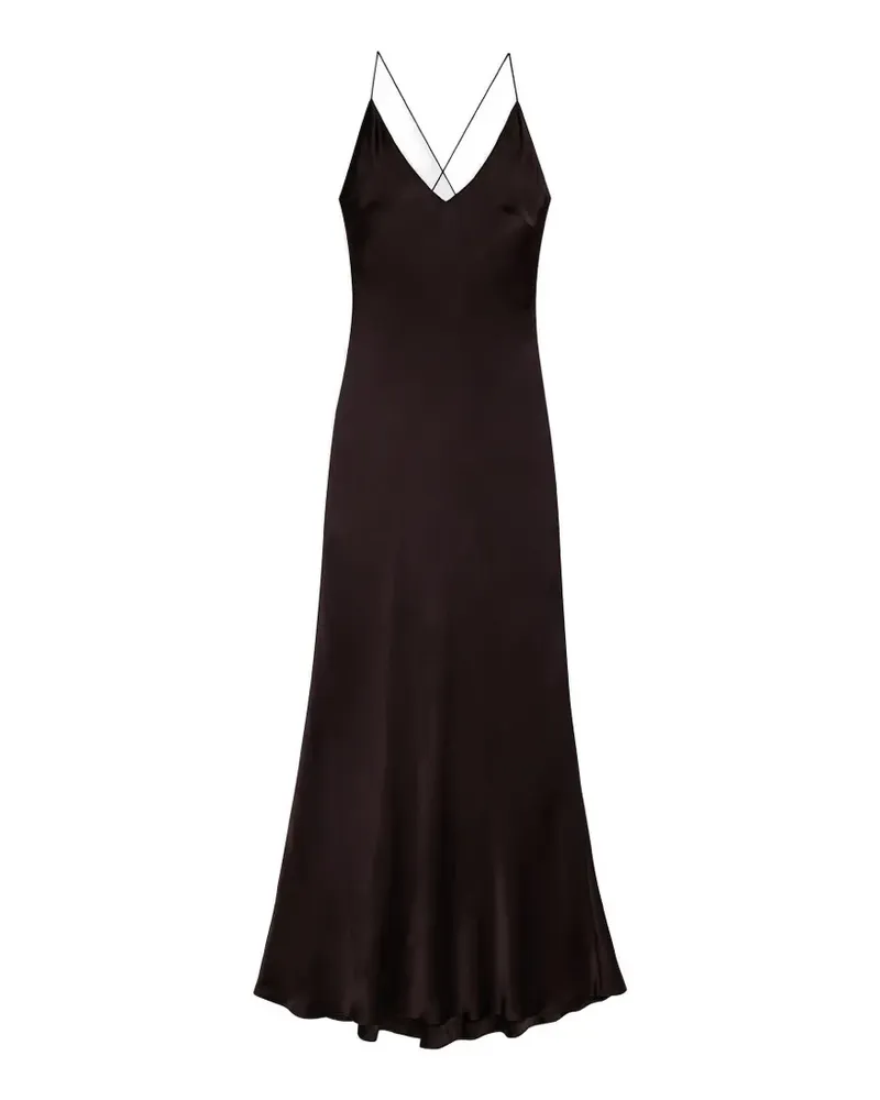 Anine Bing Laurel Maxikleid mit überkreuzten Trägern - Braun Braun