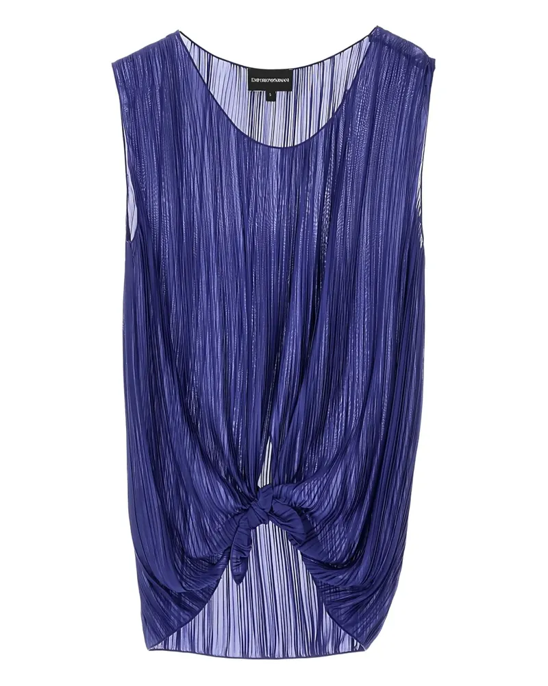 Emporio Armani Plissiertes Top - Violett Violett
