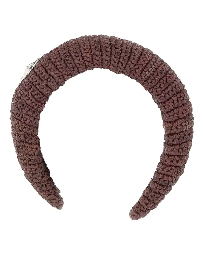 Vivienne Westwood Orb-plaque headband - Braun Braun