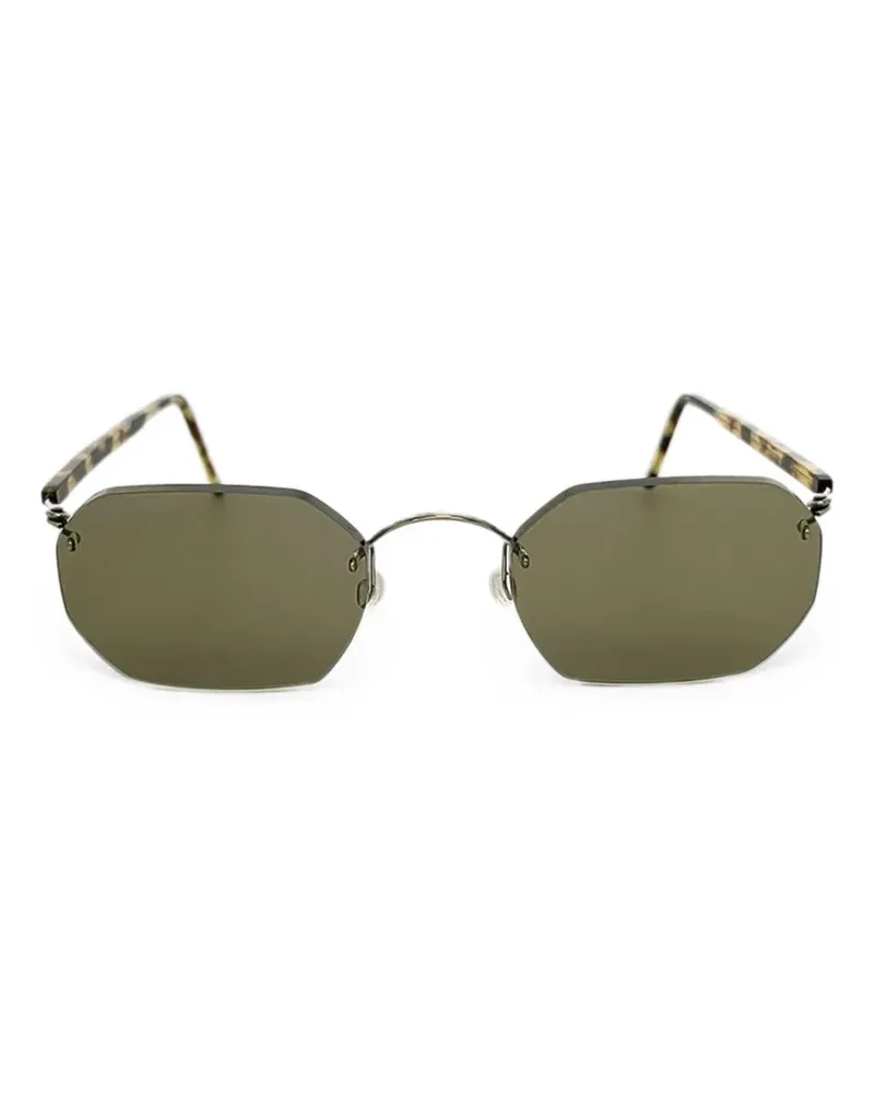 Lindberg geometric-frame sunglasses - Silber Silber