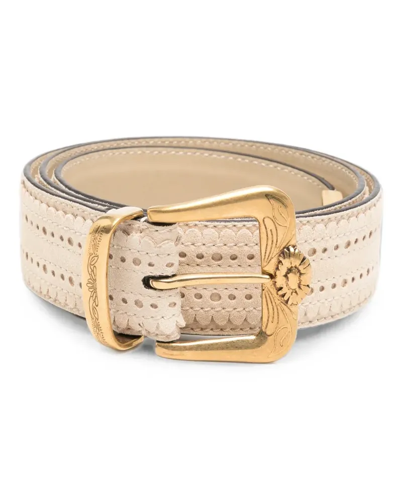 Ermanno Scervino laser-cut leather belt - Nude Nude