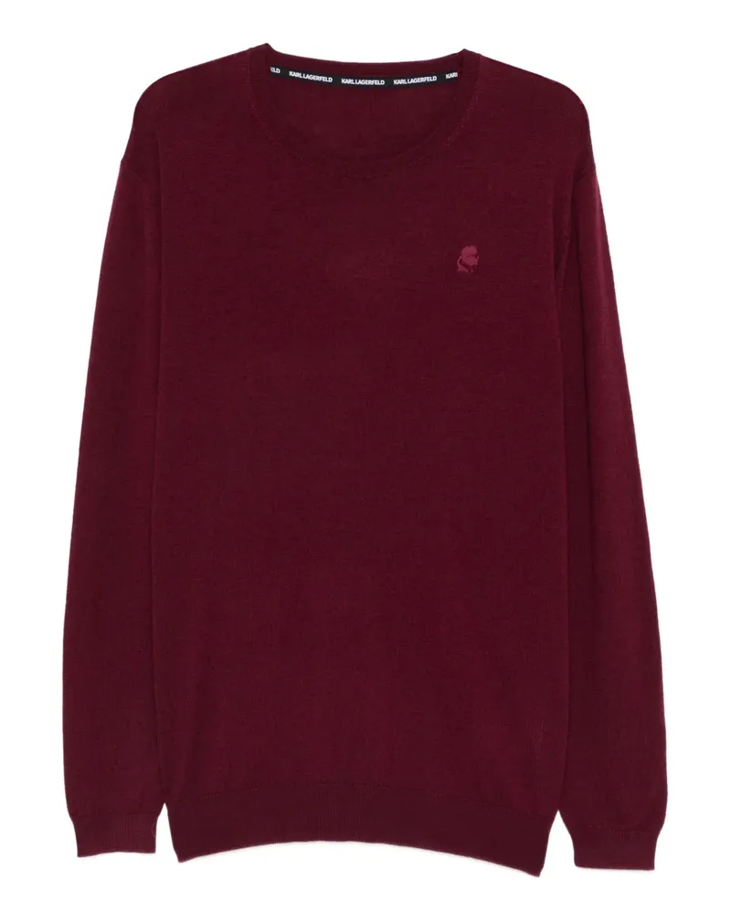 Karl Lagerfeld Klassischer Pullover - Rot Rot