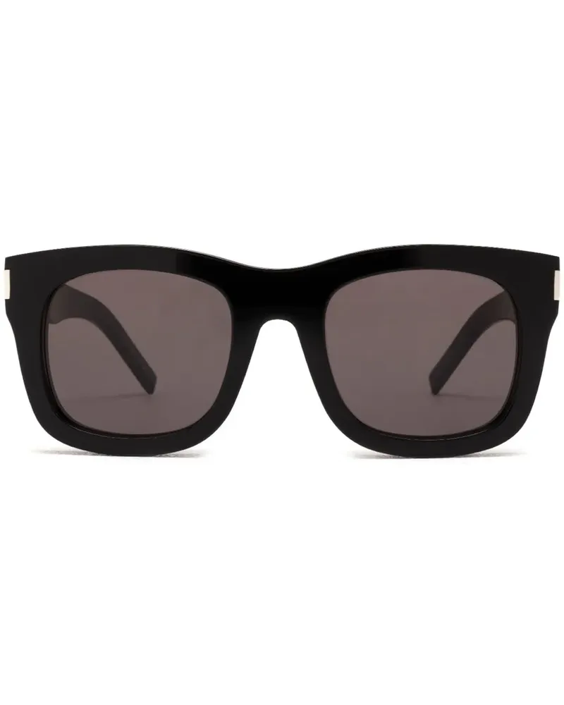 Saint Laurent Monceau Sonnenbrille mit Oversized-Gestell - Schwarz Schwarz