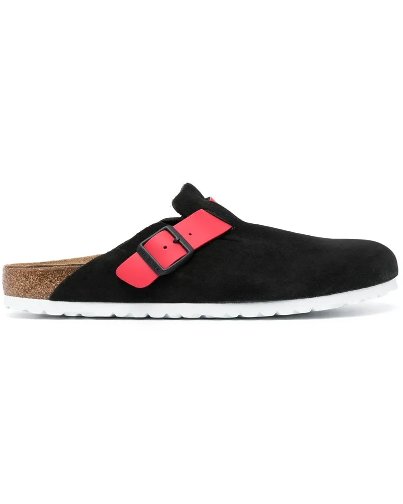 Birkenstock 1774 Boston Sandalen aus Wildleder - Schwarz Schwarz