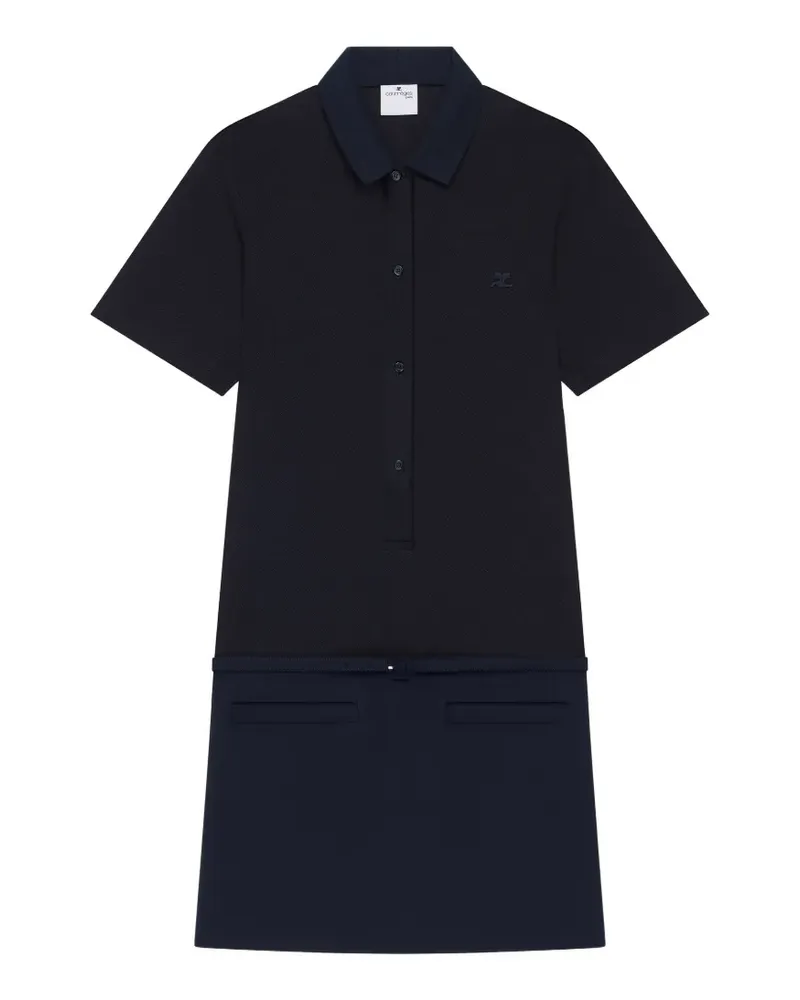 Courrèges Mini Poloshirtkleid - Blau Blau
