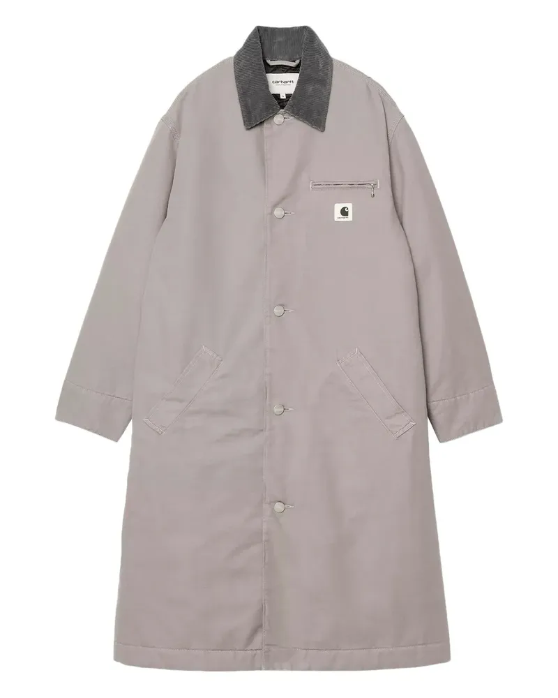 Carhartt WIP Mantel mit Cordkragen - Grau Grau