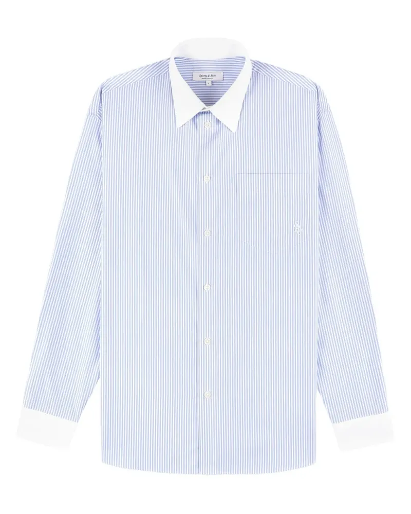 SPORTY & RICH striped pocket shirt - Blau Blau