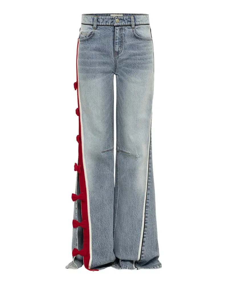 Hellessy Dan bow-embellished jeans - Blau Blau