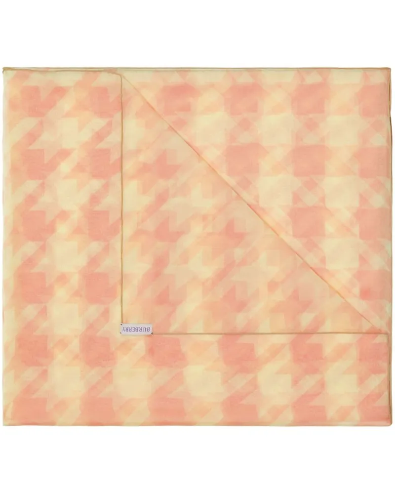 Burberry Seidenschal mit Hahnentrittmuster - Nude Nude