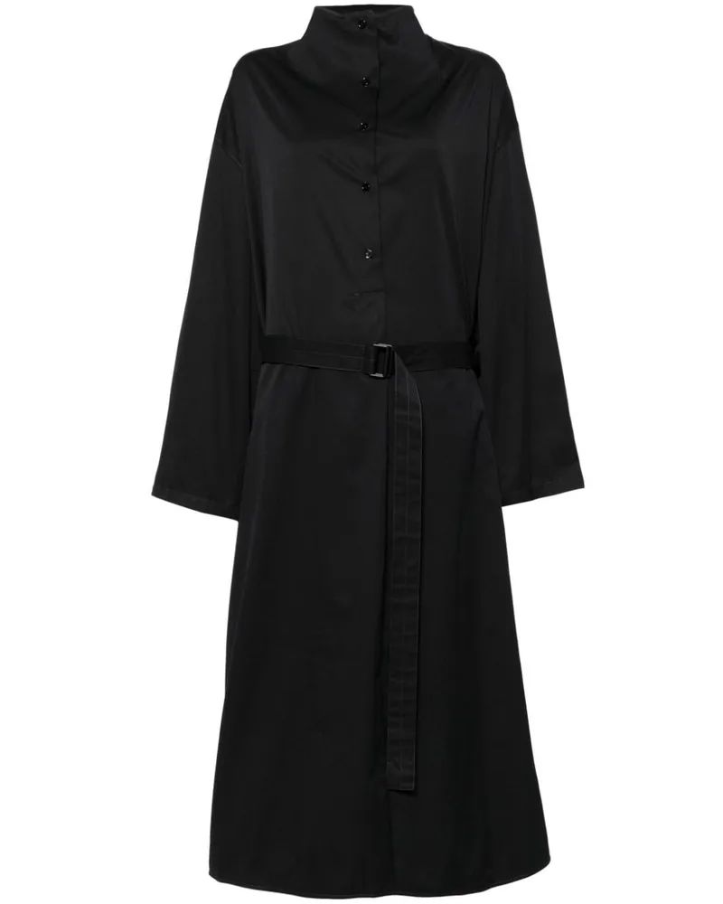 Christophe Lemaire belted cotton shirtdress Schwarz