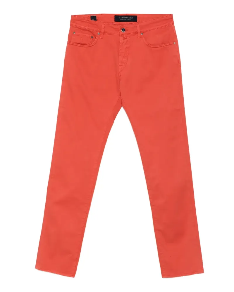 Hand Picked Ravello Jeans mit Logo-Patch - Orange Orange