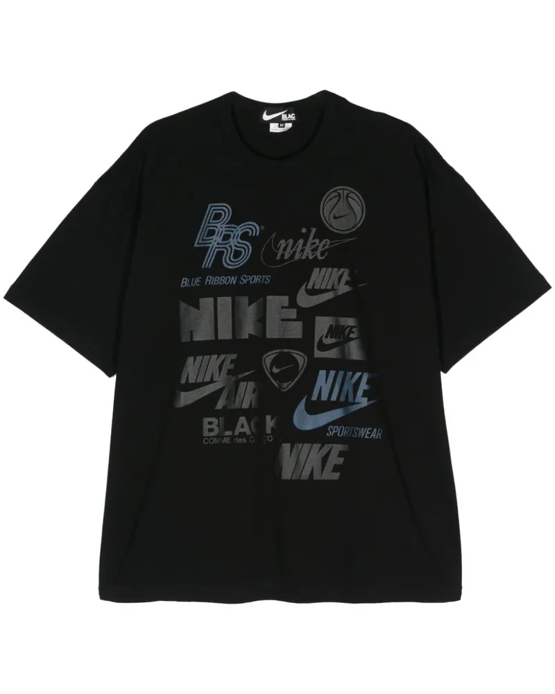 Comme des Garçons x Nike T-Shirt mit Logo Schwarz