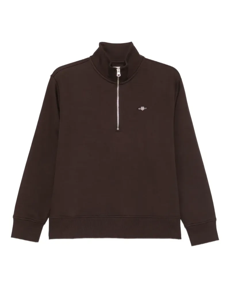 Gant Shield half-zip sweatshirt - Braun Braun
