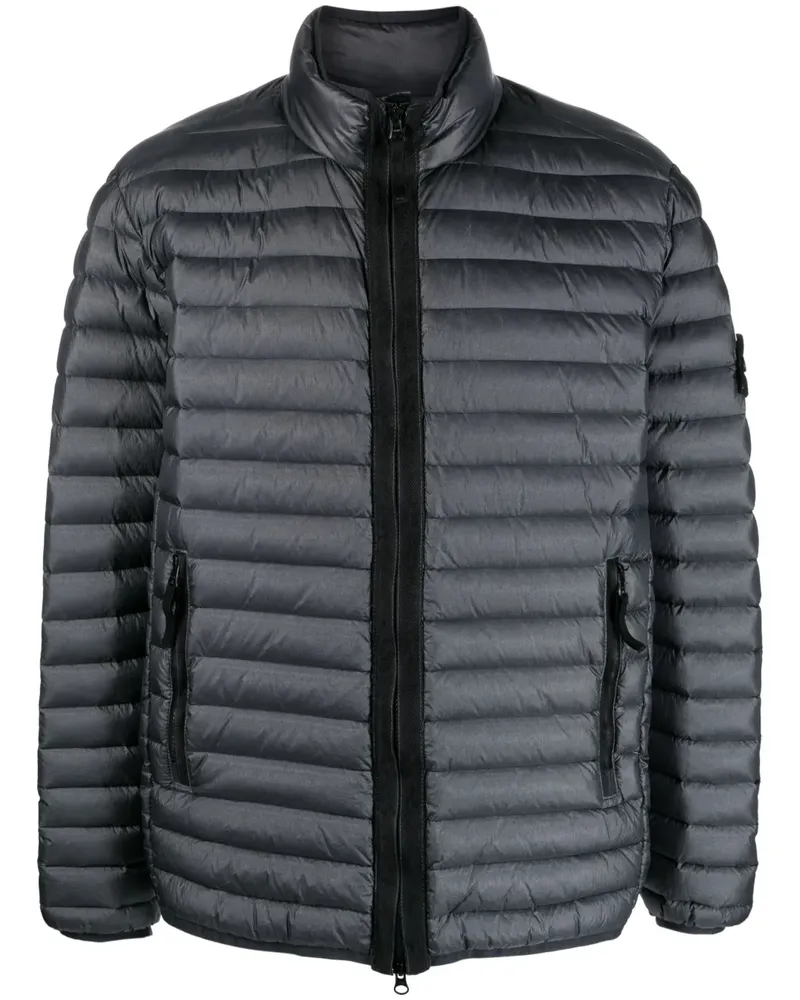 Stone Island Gefütterte Jacke mit Kompass-Patch - Grau Grau