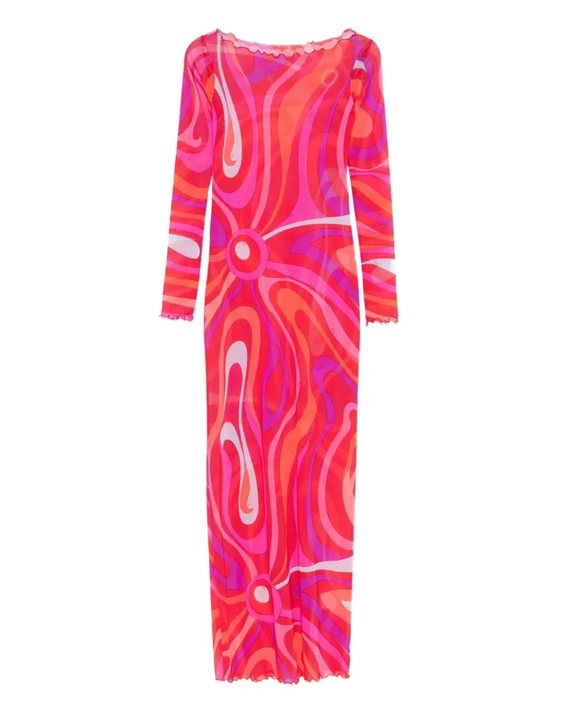 Emilio Pucci Maxikleid mit Print - Rosa Rosa