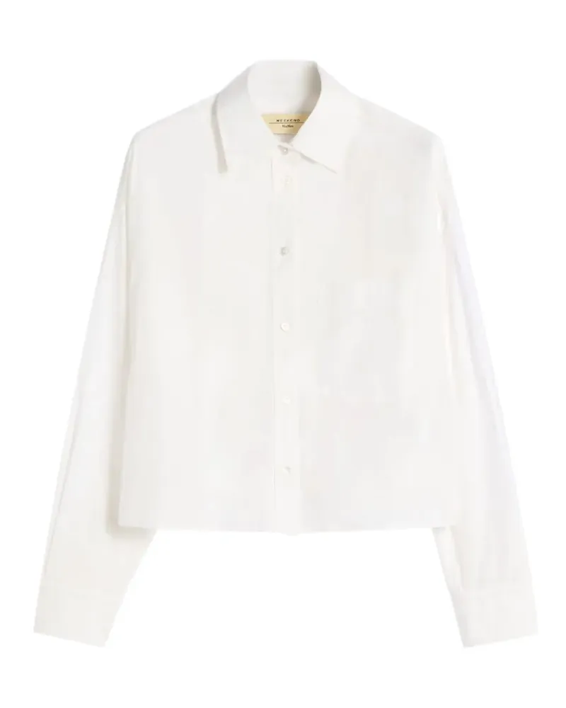 Max Mara Hemd mit Falten - Weiß Weiß