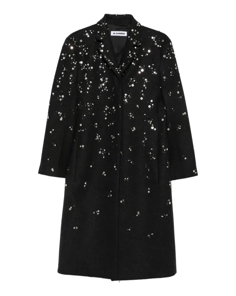 Jil Sander Mantel mit Gürtel - Schwarz Schwarz