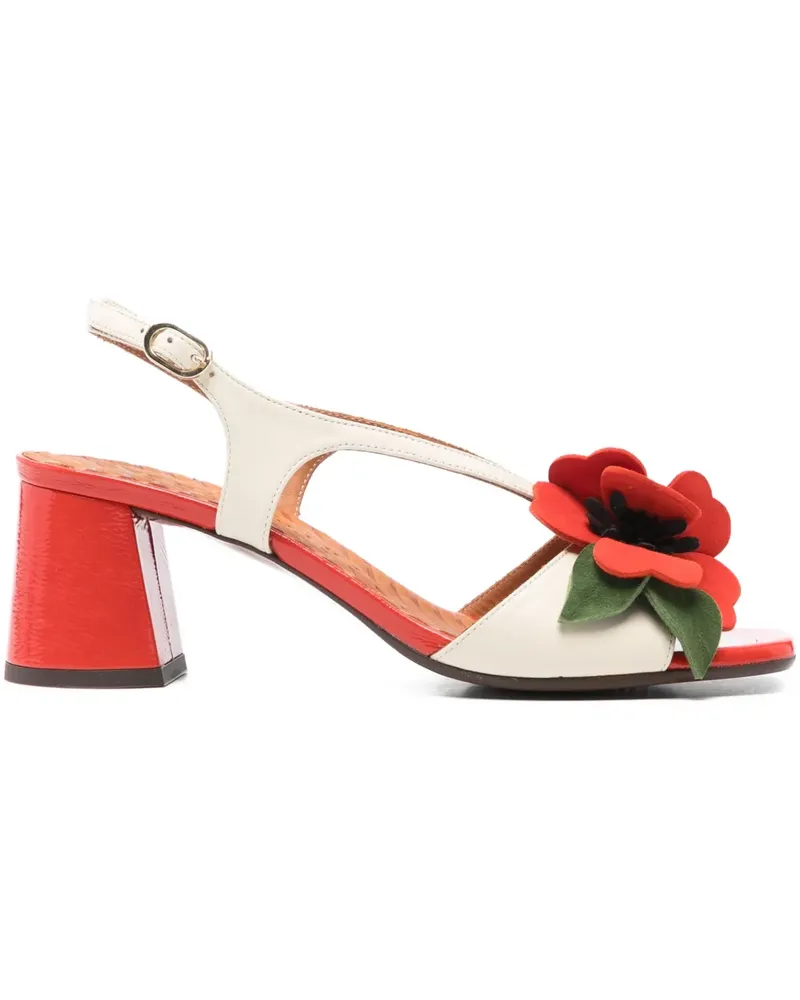 Chie Mihara flower heeled sandals - Nude Nude