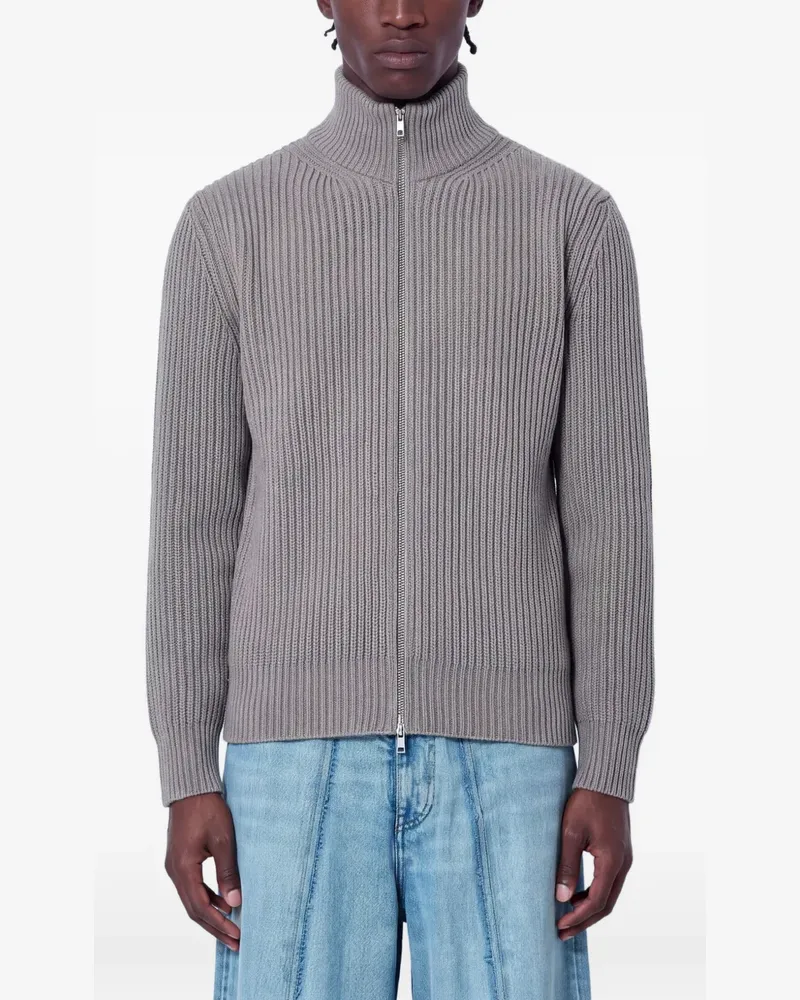 Maison Margiela Gerippter Cardigan mit Reißverschluss - Grau Grau