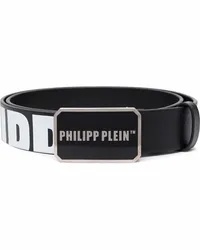 Philipp Plein Gürtel mit Logo-Schild Schwarz