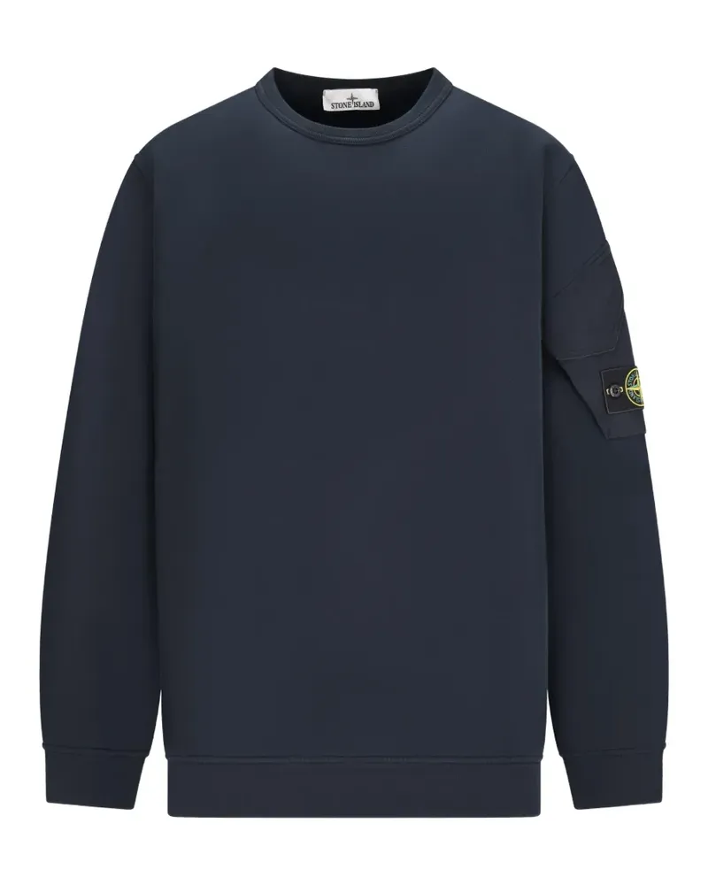 Stone Island 6100015 brushed organic cotton fleece sweatshirt - Blau Blau