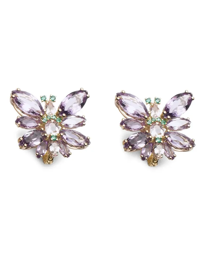 Dolce & Gabbana 18kt Butterfly Gelbgoldohrringe Gold