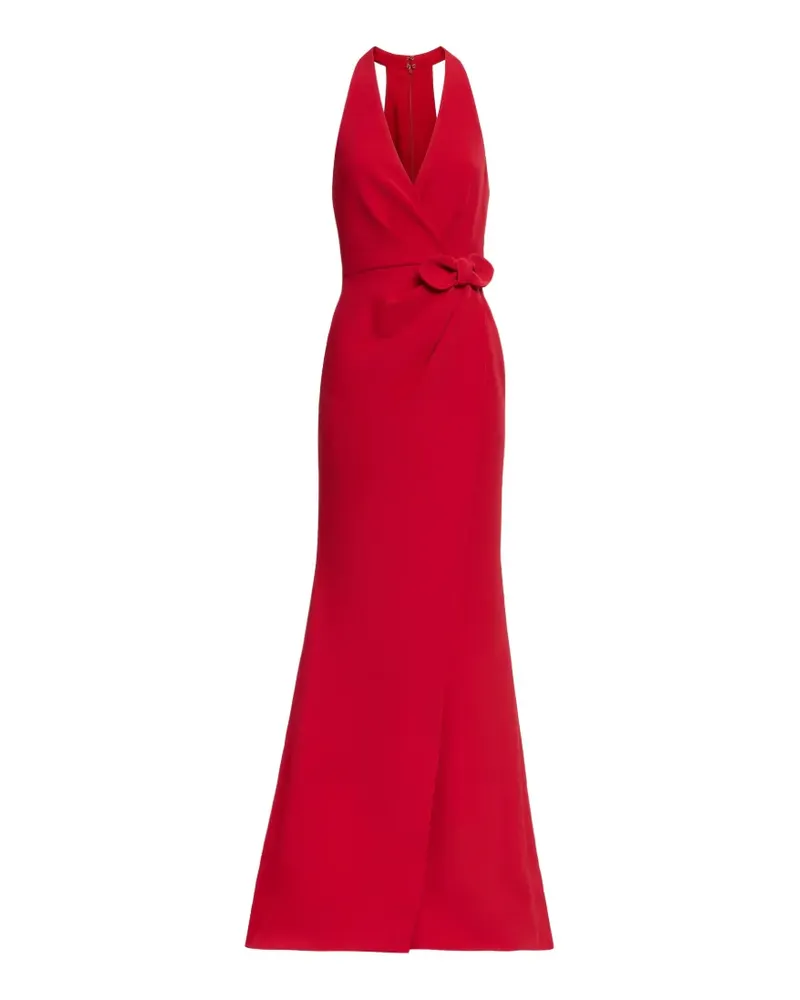 Elie Saab bow-detail halterneck maxi dress - Rot Rot