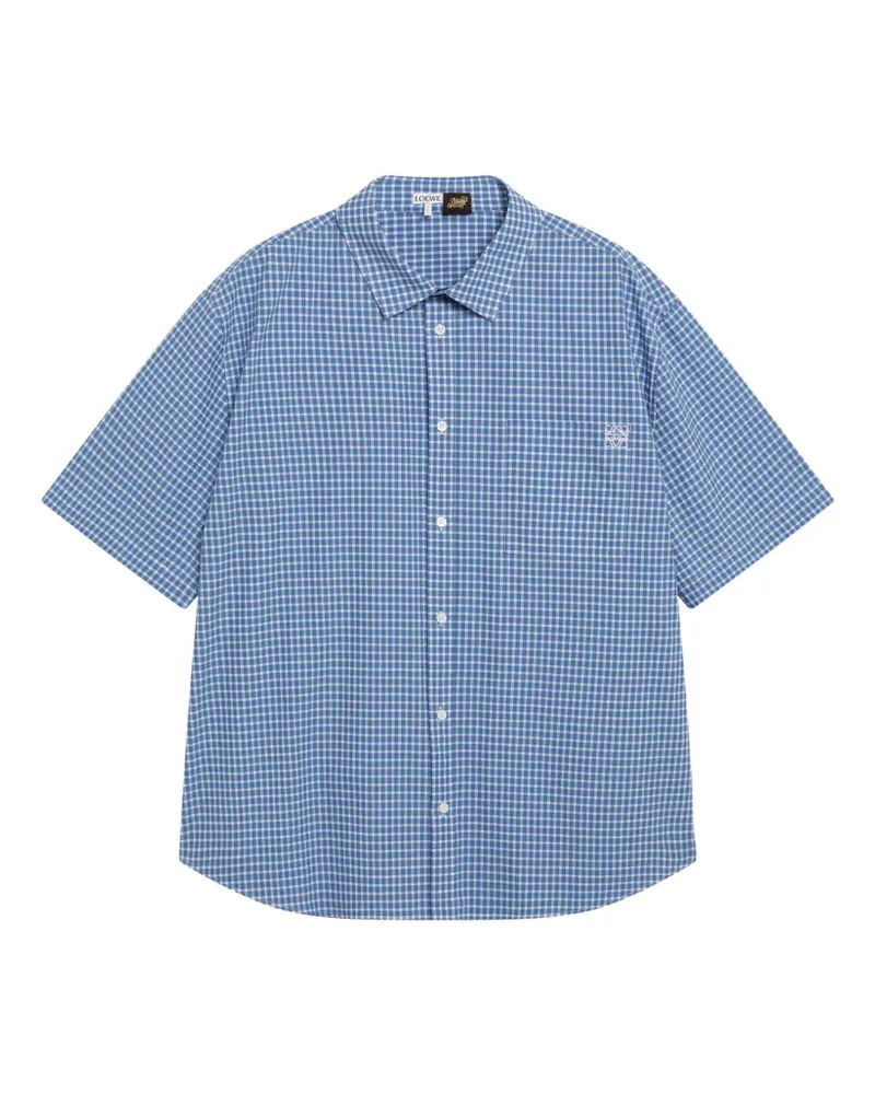 Loewe Hemd mit Vichy-Karomuster - Blau Blau