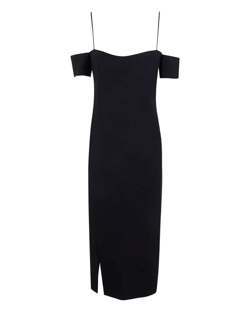 Pinko off-shoulder slit dress - Schwarz Schwarz