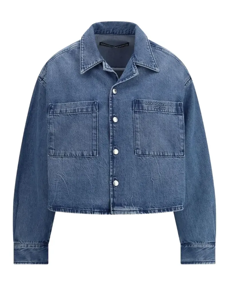 Alexander Wang cropped denim shirt - Blau Blau