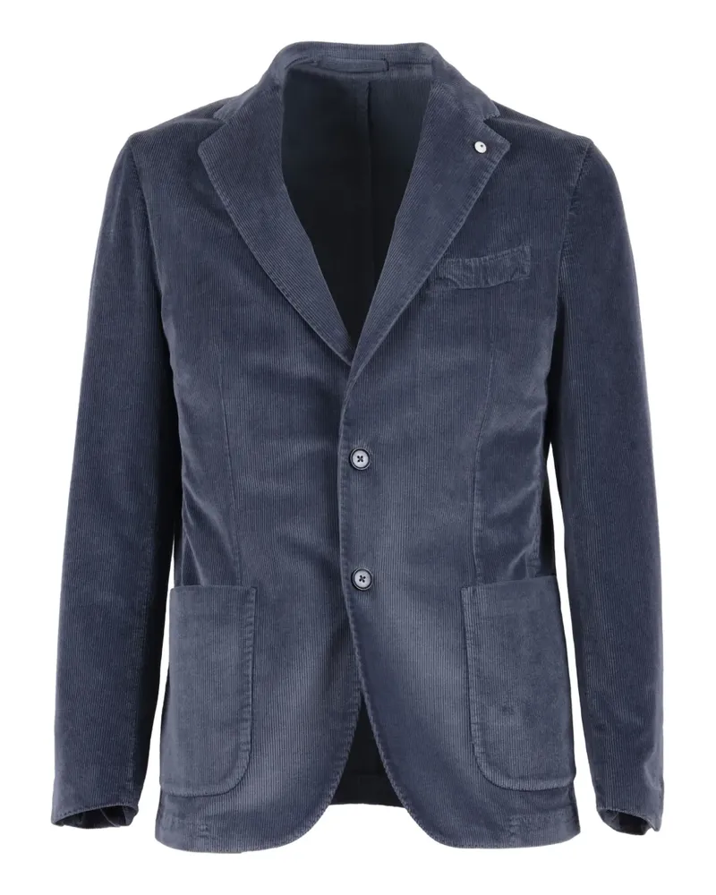 Luigi Bianchi Mantova buttoned corduroy jacket - Blau Blau