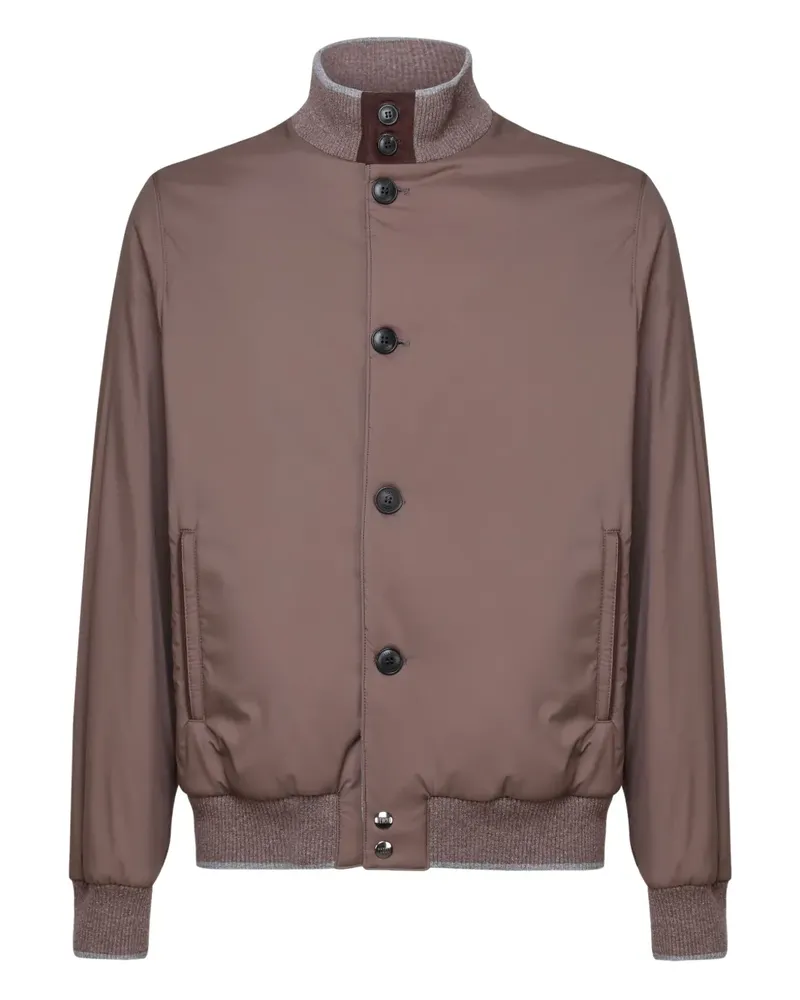 Fedeli Bomberjacke mit Knopfverschluss - Braun Braun