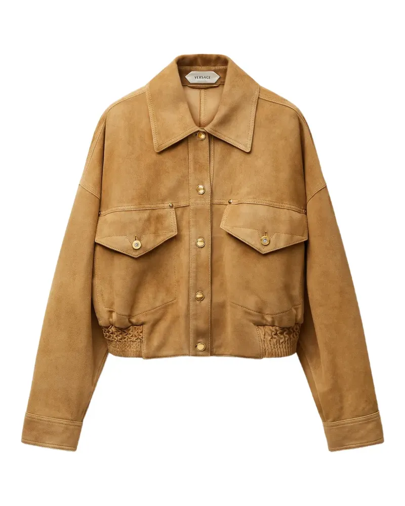 Versace Blousonjacke aus Wildleder - Nude Nude