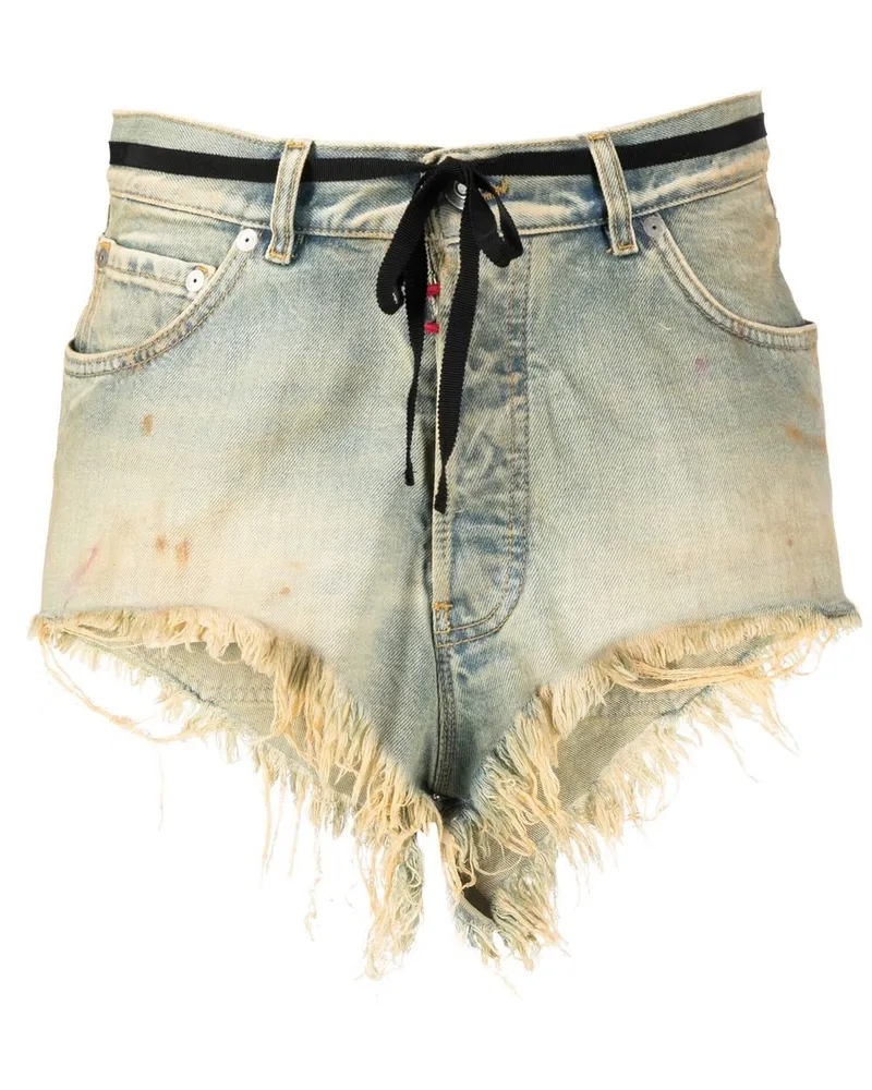 Maison Margiela Jeans-Shorts im Distressed-Look Blau